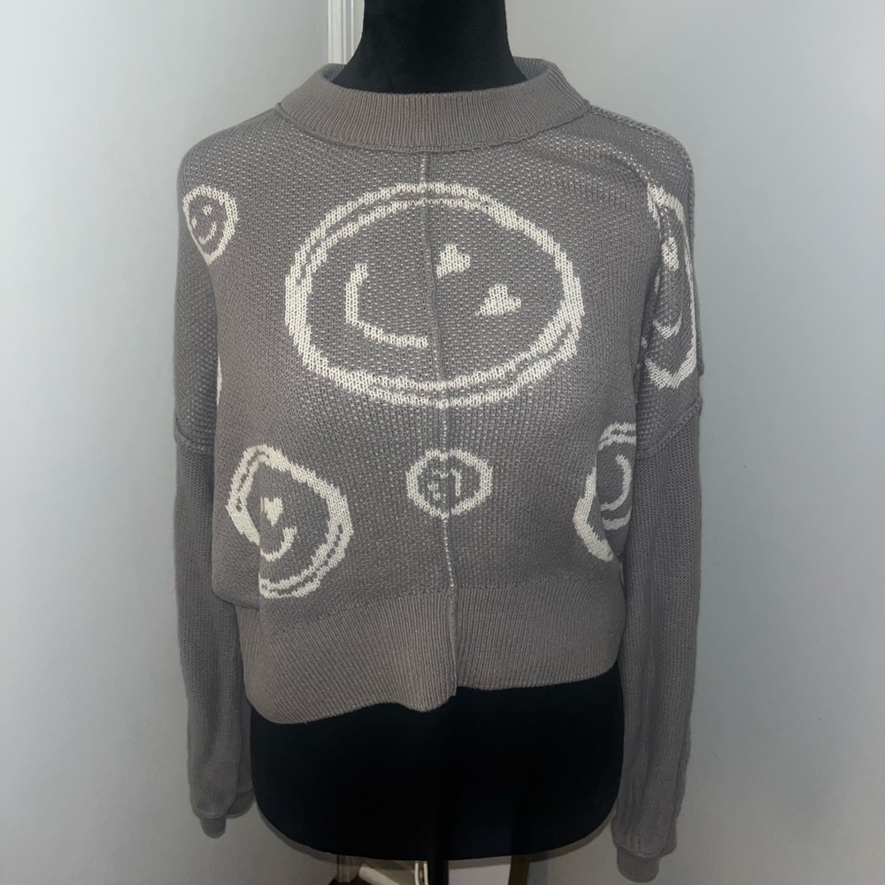 Grey Women’s Smiley Sweater